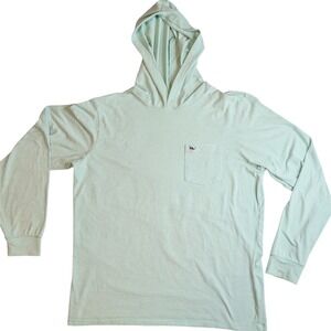 Vineyard Vines Mens Edgartown Hoodie Striped Mint Green White Long Sleeve Large